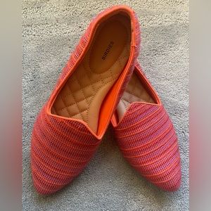 Birdies Heron Flats in Sangria Stripe, size 9